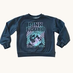 Pink Floyd Dark Side of the Moon Kids Sweatshirt Size 7/8 Black Graphic